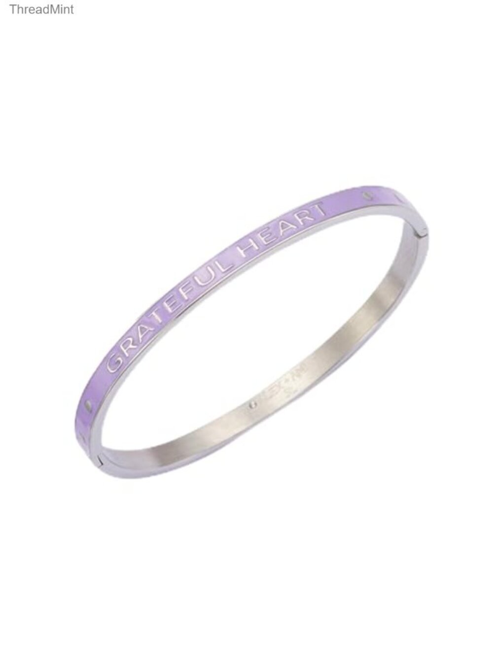 Stainless Steel Silver Hinge Bangle Bracelet